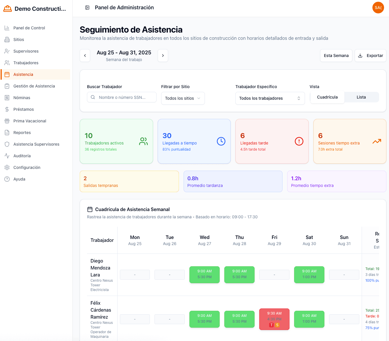 ERP para Constructora - Proyecto de Software Especializado desarrollado por Mira Solutions 